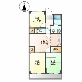 プリネール【3階】の間取り