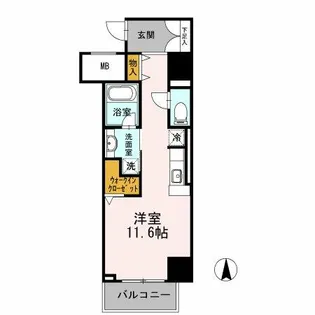御幸レジデンス丸の内【5階】の間取り