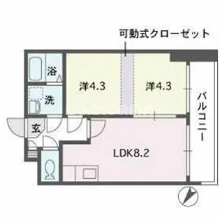 フェイスカミーユ【8階】の間取り