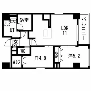 ポルタニグラサウス【8階】の間取り