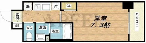 ファステート難波グランプリ【10階】の間取り