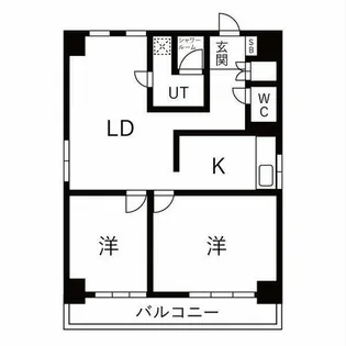 ライオンズマンション丸の内【5階】の間取り