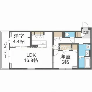 ルシェーナ西田辺【3階】の間取り