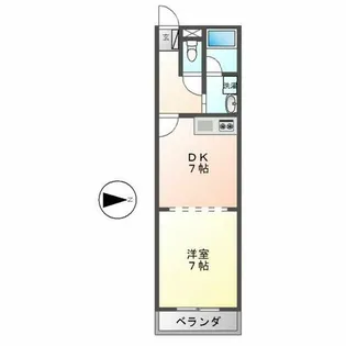 K2ビル【702号室】の間取り