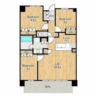 リバーガーデン四天王寺【9階】の間取り