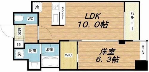 Vinoプレジオ本町【10階】の間取り