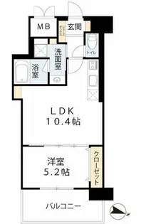 スプランディッド京橋EAST【9階】の間取り