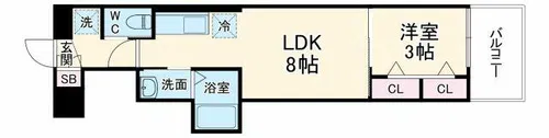 SK TRUST BLD【12階】の間取り