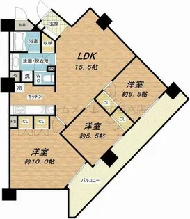 エル・セレーノ上本町レジデンス【4階】の間取り