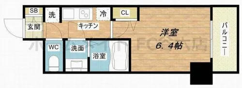 プレサンス難波クチュール【5階】の間取り
