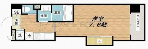 Luxe難波西Ⅲ【14階】の間取り