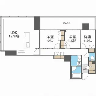 RJR堺筋本町タワー【7階】の間取り