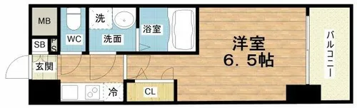 S-RESIDENCE福島玉川Deux【13階】の間取り