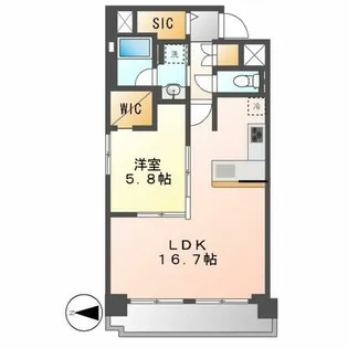 プレサンスロジェ泉【1501号室】の間取り