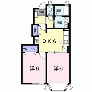 サンパティークA【1階】の間取り