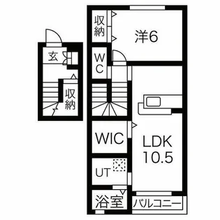 ピアニーフィールドD【201号室】の間取り