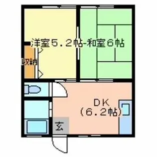 ハイツ向陽【105号室】の間取り
