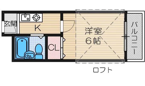 清水M-1【201号室】の間取り