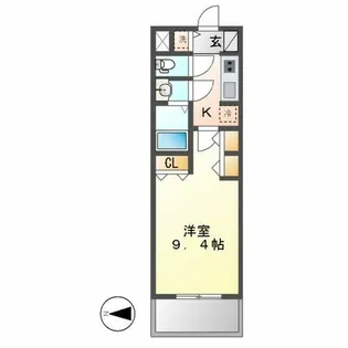 LaDouceur志賀本通Ⅱ(ラデュセール志賀本通Ⅱ)【1305号室】の間取り