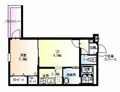 フジパレス河内花園2番館【3階】の間取り