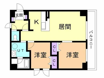 プロヴァンス中島【201号室】の間取り