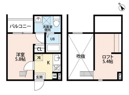 アコモ大高【1階】の間取り