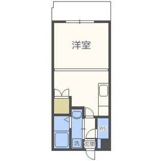シティアドレ水車町【407号室】の間取り