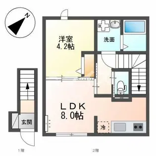 ペルシュワール【2階】の間取り