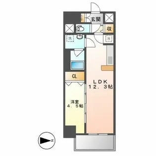 ファンファーレKOGANE【1205号室】の間取り