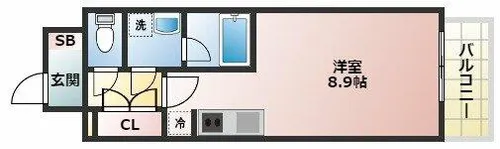 アーバネックス大阪城WEST【8階】の間取り