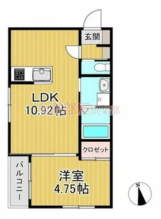 江戸屋敷アパートA棟【1階】の間取り