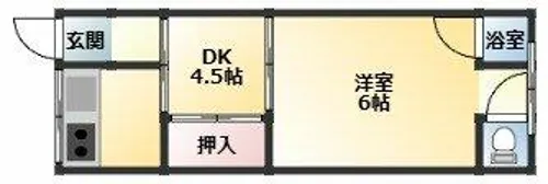 リバーハイツ東新町【2階】の間取り