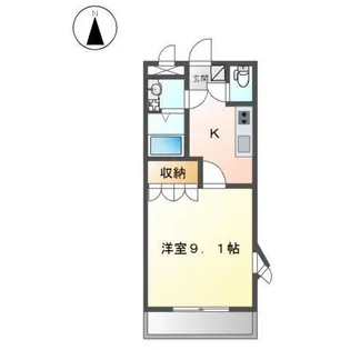 アビタシオン朝日【1階】の間取り