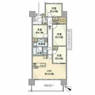 リコット三河安城南町【2号室】の間取り