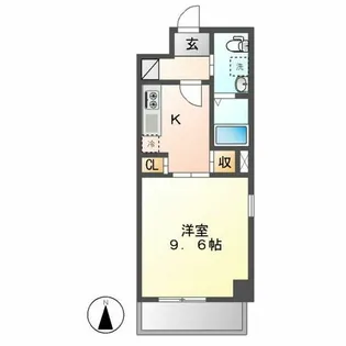 グレーシアコート金山【9階】の間取り