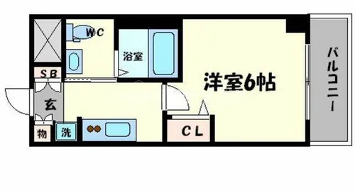 エステムプラザ難波ウエストⅡプレディア【4階】の間取り