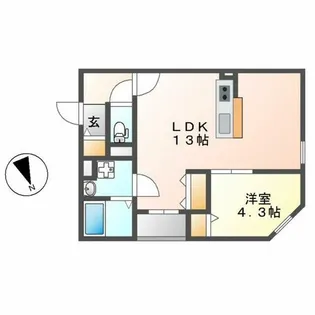 NAGOYA the NORTHGATE【201号室】の間取り