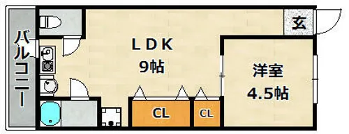 ソレイユ高東【1階】の間取り