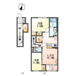 J・セレーノ【2階】の間取り