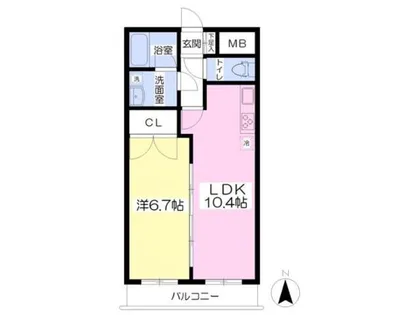 ゼン・ラフォーレ玉造【4階】の間取り