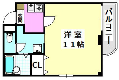 ローズスクエア春日【101号室】の間取り