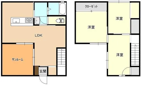 福岡県飯塚市横田【一戸建】の間取り