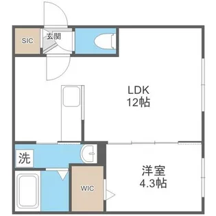 PARICI南平岸【301号室】の間取り