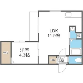 PARICI南平岸【402号室】の間取り