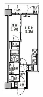 Alivis緑橋【1階】の間取り