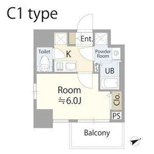 エスリード神戸ハーバークロス【2階】の間取り