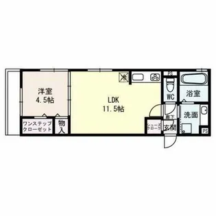 アビタシオン加美北【1階】の間取り