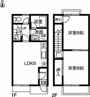 DUPLEX国王100B【106号室】の間取り
