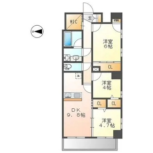 RECO東別院【9A号室】の間取り