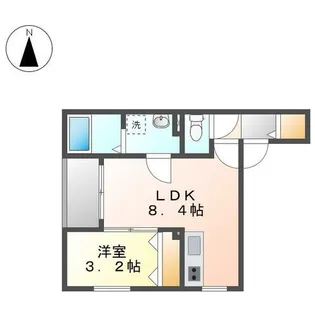 DEVELD本陣【203号室】の間取り